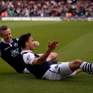 Millwall's Lee Gregory Celebrates First Goal in Sky Bet League One Play-Off Semi-Final vs Bradford City (2016) Millwall's Lee Gregory Celebrates First Goal in Sky Bet League One Play-Off Semi-Final vs Bradford City (2016)