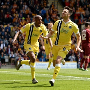 Millwall's Lee Gregory Scores Thrilling First Goal in Sky Bet League One Play-Off Semifinal Against Bradford City (2015-16)