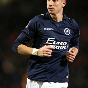 Millwall's Lee Martin in FA Cup Third Round Replay at Bradford City's Valley Parade