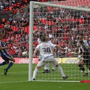 Millwall's Paul Robinson Scores the Opener in League One Play-Off Final at Wembley Against Swindon Town