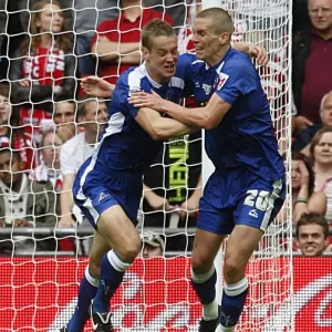 Millwall FC Print: Paul Robinson and Steve Morison Celebrate at Wembley Millwall FC Print: Paul Robinson and Steve Morison Celebrate at Wembley
