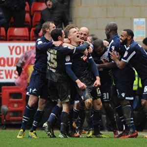 Millwall's Shane Lowry Celebrates Second Goal Against Charlton Athletic in Npower Championship Match