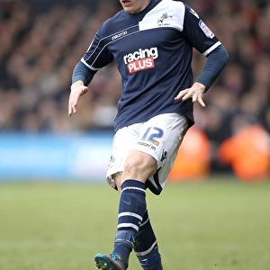 Millwall's Shane Lowry in FA Cup Fifth Round Action at Luton Town's Kenilworth Road