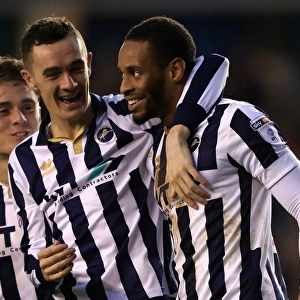 Millwall's Shaun Cummings Celebrates Second Goal Against AFC Bournemouth in Emirates FA Cup Third Round