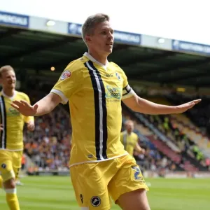 Millwall's Steve Morison Celebrates Second Goal in Sky Bet League One Play-Off against Bradford City (Jon Buckle/PA Wire) Millwall's Steve Morison Celebrates Second Goal in Sky Bet League One Play-Off against Bradford City (Jon Buckle/PA Wire)