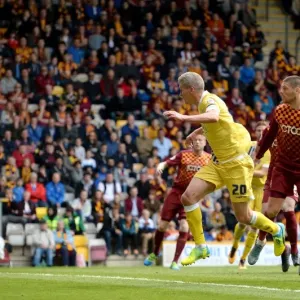 Millwall's Steve Morison Scores in Play-Off First Leg Against Bradford City (Sky Bet League One, 2015-16) Millwall's Steve Morison Scores in Play-Off First Leg Against Bradford City (Sky Bet League One, 2015-16)