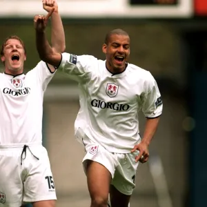 Millwall's Steven Reid and Stuart Nethercott Celebrate Goal in Nationwide League Division Two Match Against Rotherham United