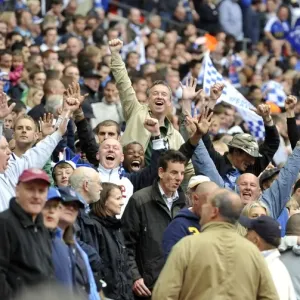Sea of Lions: Millwall Fans Roar at Wembley during the Millwall vs Swindon Town Play-Off Final
