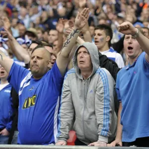 Sea of Lions: Millwall Fans Roar at Wembley during the Play-Off Final vs Swindon Town