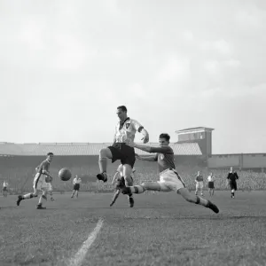 Vintage Action Print of Millwall FC - Tommy Lawton in Tussle Vintage Action Print of Millwall FC - Tommy Lawton in Tussle