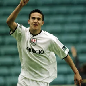 Vintage Soccer Print: Millwall FC's Tim Cahill Celebrates Goal Vintage Soccer Print: Millwall FC's Tim Cahill Celebrates Goal