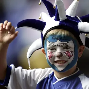 Young Millwall Fan's Excitement at the AXA FA Cup Final: Manchester United vs. Millwall