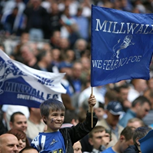 Young Millwall Fan's Passionate Support at Wembley Stadium - Coca-Cola Football League One Play-Off Final: Millwall vs Swindon Town