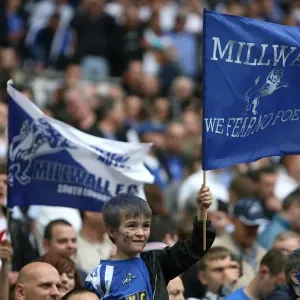 Young Millwall Fan's Passionate Support at Wembley Stadium - Coca-Cola Football League One Play-Off Final: Millwall vs Swindon Town Young Millwall Fan's Passionate Support at Wembley Stadium - Coca-Cola Football League One Play-Off Final: Millwall vs Swindon Town