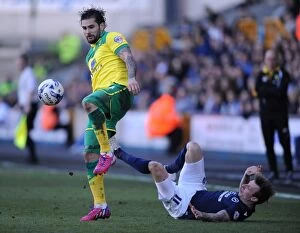 Images Dated 7th March 2015: Battle at The Den: Millwall vs. Norwich City - Sky Bet Championship Showdown
