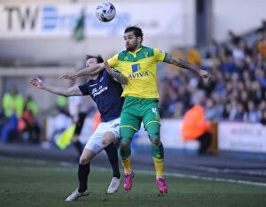 Images Dated 7th March 2015: Battle at The Den: Sky Bet Championship Showdown - Millwall vs. Norwich City