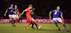Images Dated 29th March 2013: Battle for Supremacy: Schlupp vs. Keogh in Npower Championship Clash at King Power Stadium