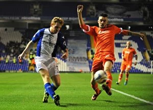 Sky Bet Championship : Birmingham City v Millwall : St. Andrew's : 01-10-2013 Collection: Battling for Supremacy: Burke vs. Malone in Sky Bet Championship Clash between Birmingham City