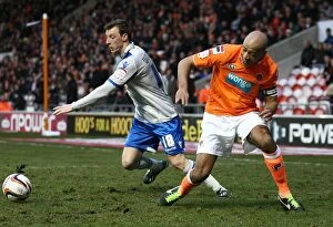 Images Dated 9th February 2013: Blackpool vs Millwall: Clash at Bloomfield Road - Npower Championship