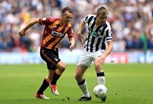 Sky Bet League One - Play Off - Final - Bradford City V Millwall - Wembley Stadium Prints: Bradford City vs Millwall: Intense Rivalry in the Sky Bet League One Play-Off Final at Wembley Stadium