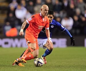 Images Dated 29th March 2013: Challenge at King Power: Knockaert vs. Chaplow - Npower Championship Clash between Leicester City