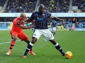 Season 2013-14 Prints: Clash at The New Den: Millwall vs. Bolton Wanderers - Shittu vs. Baptiste