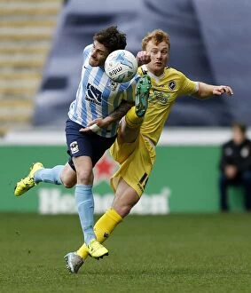 Images Dated 16th April 2016: Clash at the Ricoh: Coventry City vs. Millwall - League One Rivalry