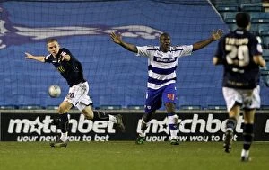 Images Dated 8th March 2011: Controversial Clash: Morison's Disallowed Goal and Shittu's Red Card - Millwall vs
