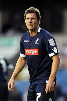 Previous Season Prints: Darius Henderson Scores: Millwall vs Peterborough United in Npower Championship 2011-12 at The Den