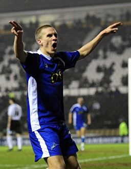 Images Dated 12th January 2010: Derby County vs Millwall: Steve Morison Scores Opening Goal in FA Cup Third Round Replay at Pride