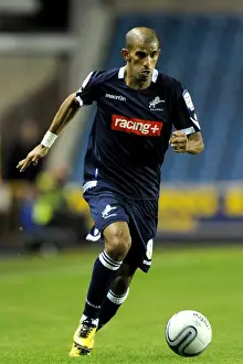 Previous Season Prints: Hameur Bouazza in Action for Millwall vs Peterborough United at The Den