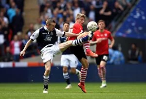 Images Dated 29th May 2016: Intense Rivalry: Isgrove vs. Ferguson - Barnsley vs. Millwall in Sky Bet League One Play-Off Final