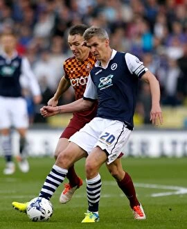 Images Dated 20th May 2016: Intense Rivalry: Morison vs McMahon in the Sky Bet League One Play-Off Semi-Final Clash between