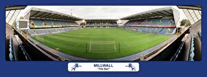 The Den Gallery: Millwall FC Empty Stadium Framed Panoramic Print