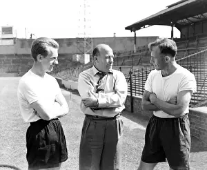 Millwall Manager James JR Smith Conferring with Ron Heckman and Alf Ackman during Pre-Season Training