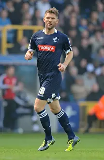 Millwall vs. Bristol City: Darren Ward in Action at The Den - Npower Championship 2011
