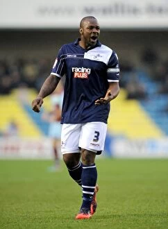 Millwall v Burnley : The Den : 19-01-2013 Collection: Millwall vs Burnley: Championship Clash at The Den - Danny Shittu in Action
