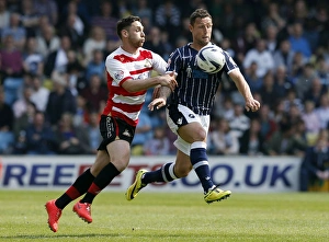 Season 2013-14 Prints: Millwall vs Doncaster Rovers: Championship Clash at The New Den - Furman vs McDonald