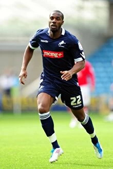 Images Dated 13th August 2011: Millwall vs. Nottingham Forest: Dany N'Guessan Scores at The Den (Championship, 13-08-2011)
