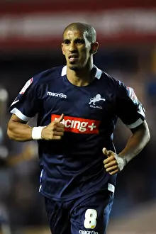Previous Season Prints: Millwall vs Peterborough United in the Npower Championship: Hameur Bouazza at The Den (17-08-2011)