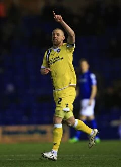 Images Dated 10th February 2015: Millwall's Alan Dunne Scores Opening Goal Against Birmingham City in Sky Bet League Championship
