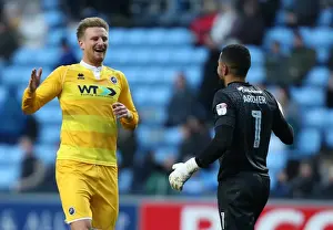 Millwall's Byron Webster Celebrates Second Goal Against Coventry City in Sky Bet League One at Ricoh Arena