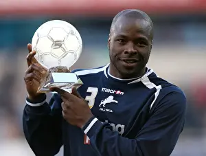 Season 2012-13 Prints: Millwall's Danny Shittu Receives Player of the Season Award Before Millwall vs