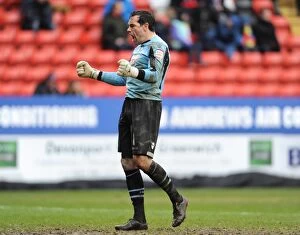 Images Dated 16th March 2013: Millwall's David Forde Celebrates Championship Victory Over Charlton Athletic