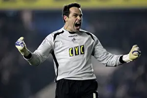 Millwall's David Forde and Steve Morison Celebrate Goal Against Queens Park Rangers in Npower Championship (08-03-2011, The New Den)