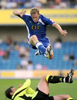 Previous Season Prints: Millwall's David Martin in Action Against Oldham Athletic (18-08-2009, The New Den)