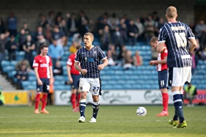 Season 2013-14 Prints: Millwall's Double Delight: McDonald and Jackson Celebrate Second Goal vs