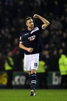 Images Dated 25th January 2013: Millwall's FA Cup Upset: Beevers Celebrates Victory over Aston Villa (Round 4, The Den - 25-01-2013)