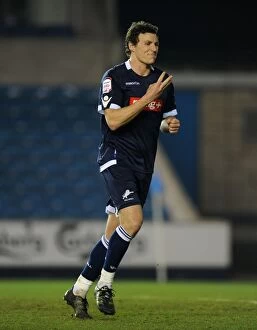 FA Cup - Round 3 Replay, 17-01-2012 v Dagenham & Redbridge, The Den Collection: Millwall's Fourth Goal Blitz: Darius Henderson Celebrates in FA Cup Third Round Replay Against