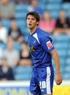 18-08-2009 V Oldham Athletic, The New Den Prints: Millwall's George Friend in Action against Oldham Athletic at The New Den (Football League One)